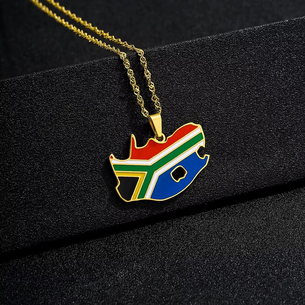 South Africa Flag Necklace