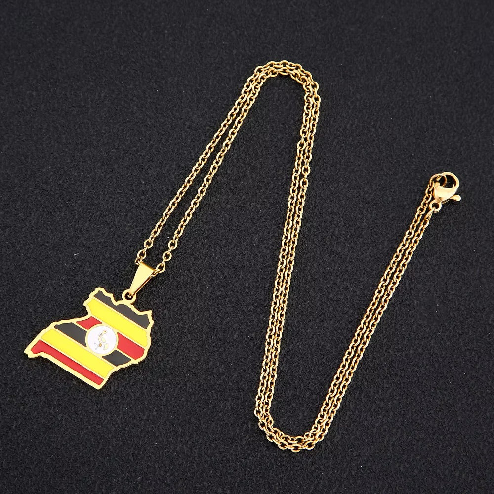 Uganda Flag Necklace