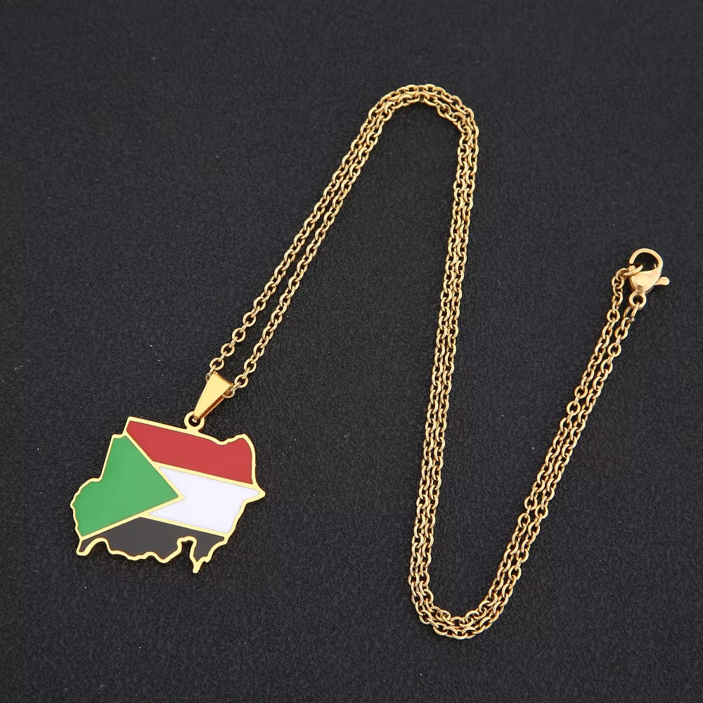 Sudan Flag Necklace