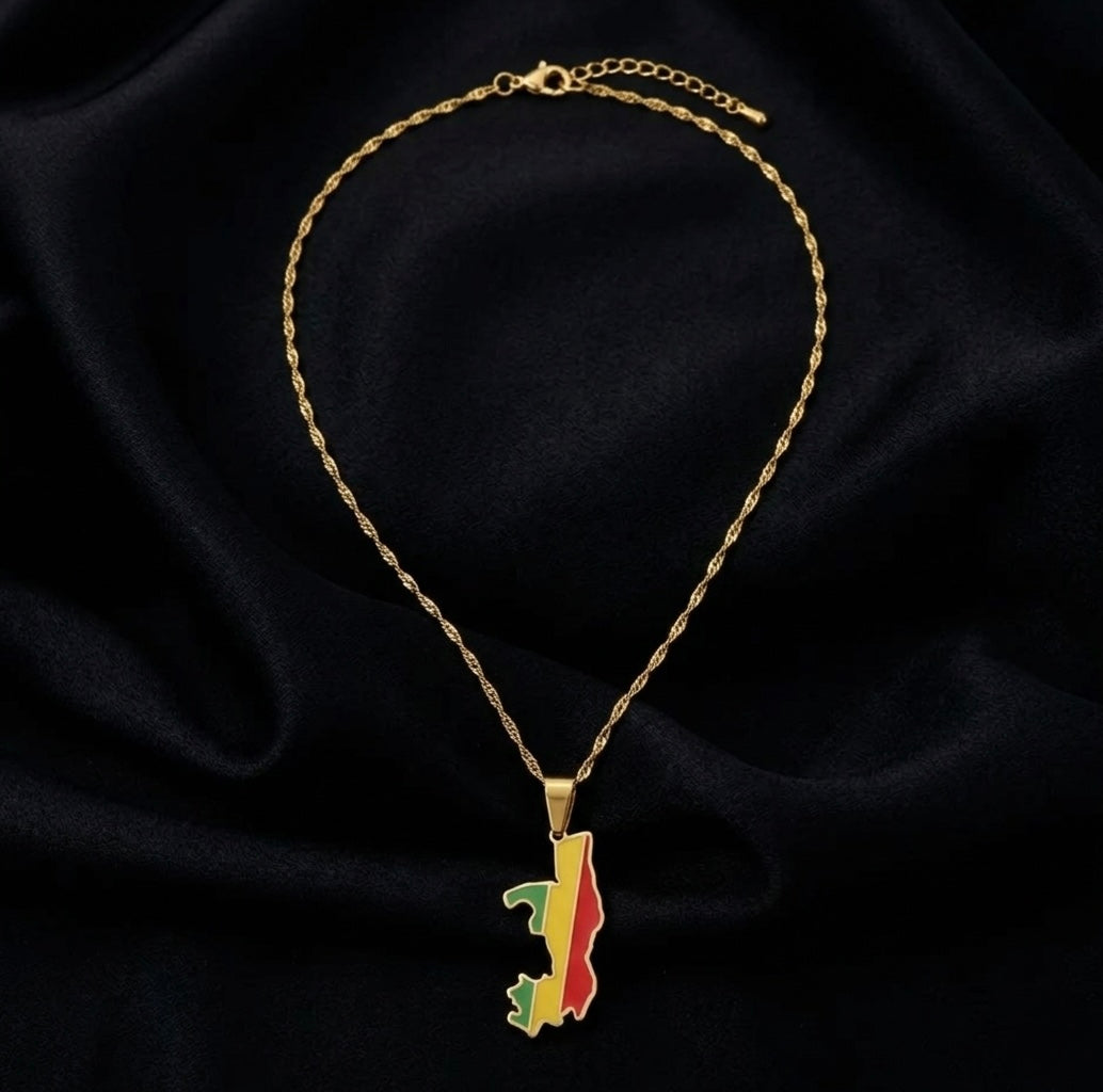 Congo Flag Necklace
