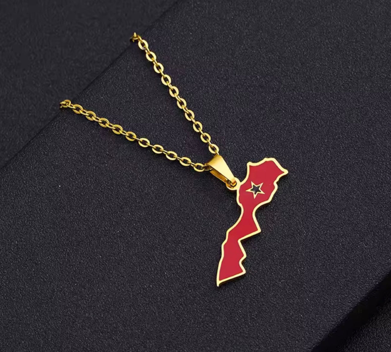 Morocco Flag Necklace