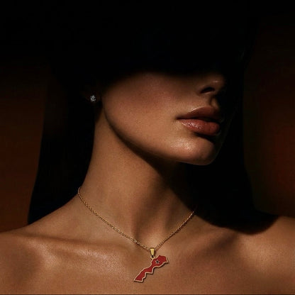 Morocco Flag Necklace