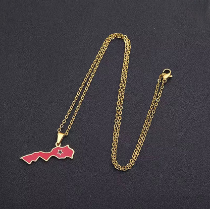Morocco Flag Necklace