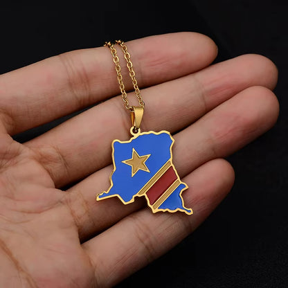 DR Congo Flag Necklace