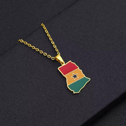 Ghana Flag Necklace