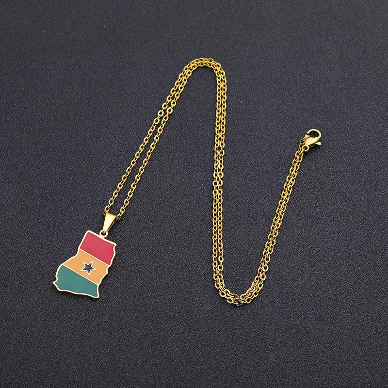 Ghana Flag Necklace