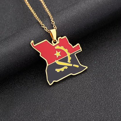 Angola Flag Necklace