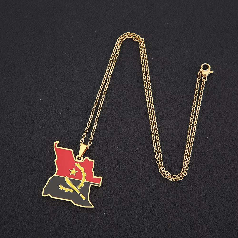Angola Flag Necklace