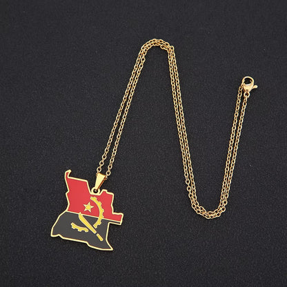 Angola Flag Necklace