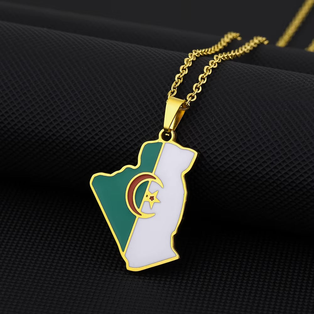 Algeria Flag Necklace