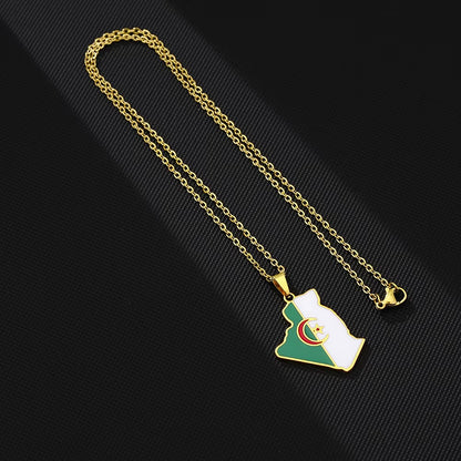Algeria Flag Necklace
