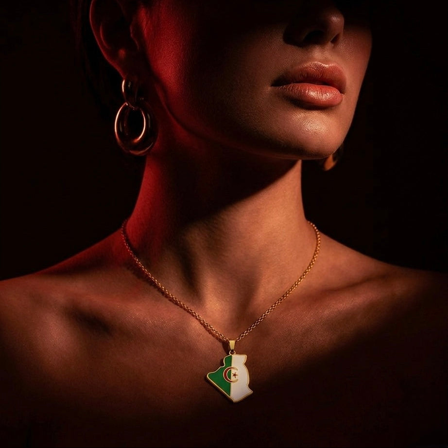 Algeria Flag Necklace