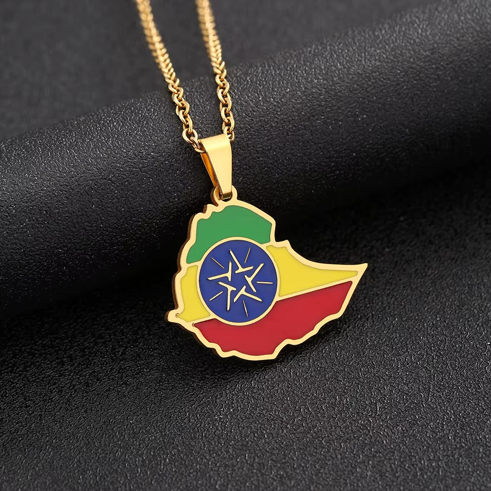 Ethiopia Flag Necklace