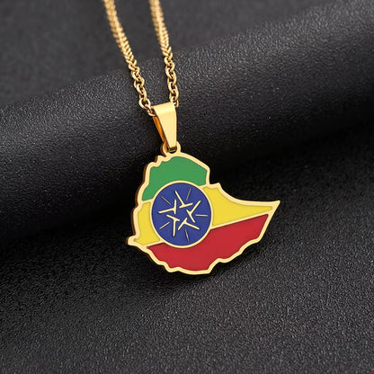 Ethiopia Flag Necklace