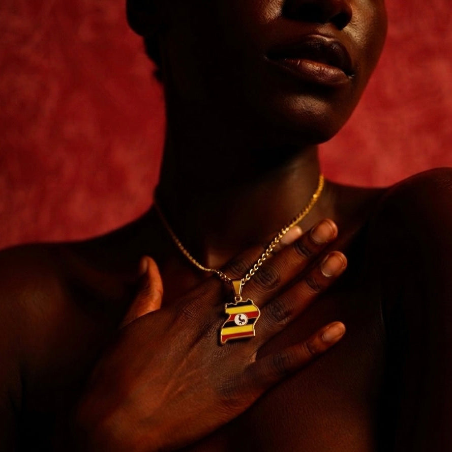 Uganda Flag Necklace