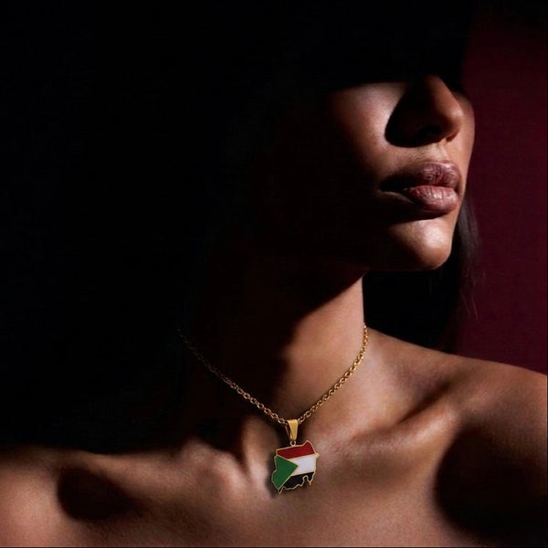 Sudan Flag Necklace