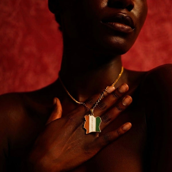 Ivory Coast Flag Necklace