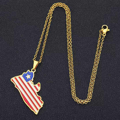Liberia Flag Necklace
