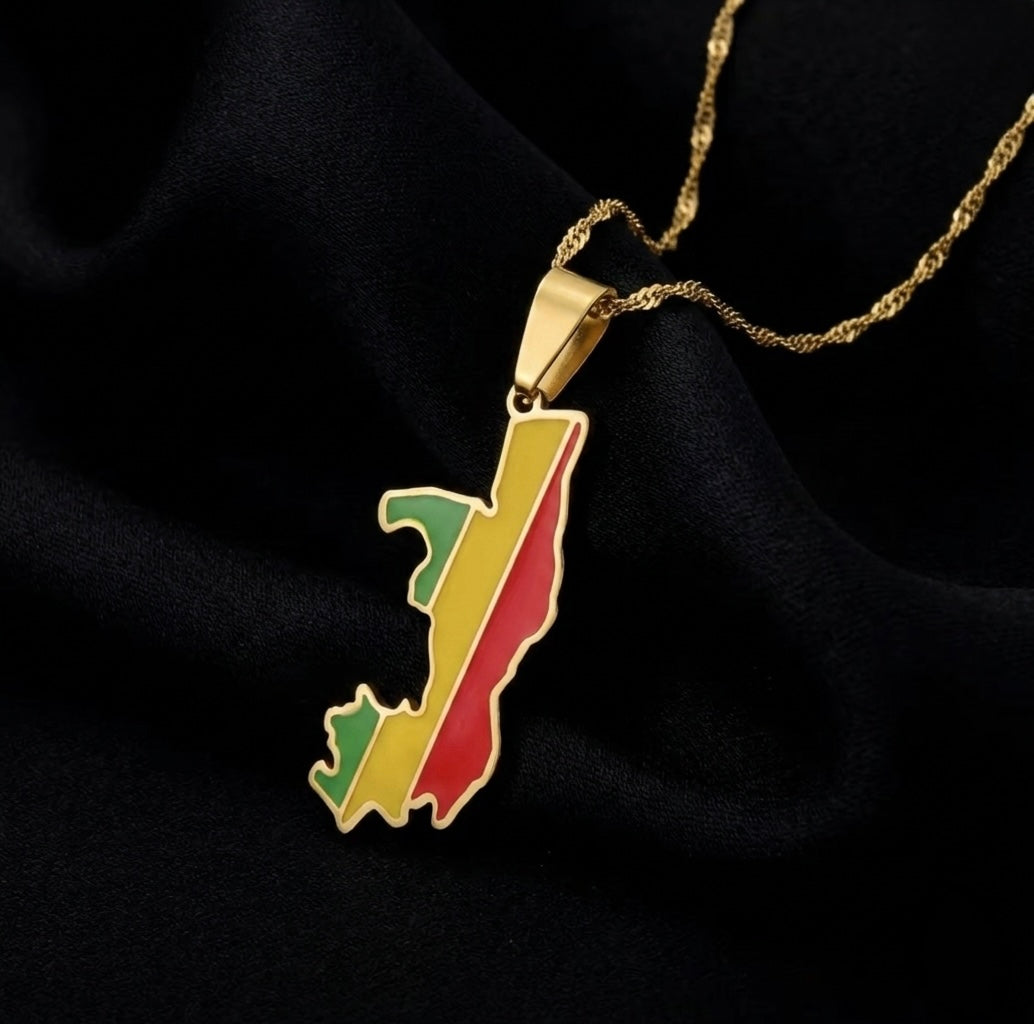Congo Flag Necklace