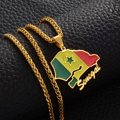 Senegal Flag Necklace
