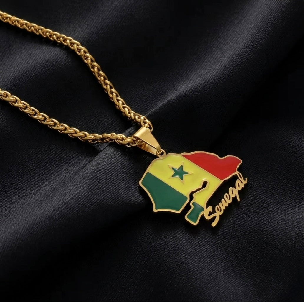 Senegal Flag Necklace