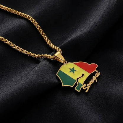 Senegal Flag Necklace